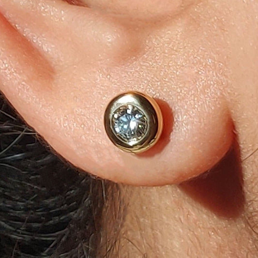Puffy Diamond Studs