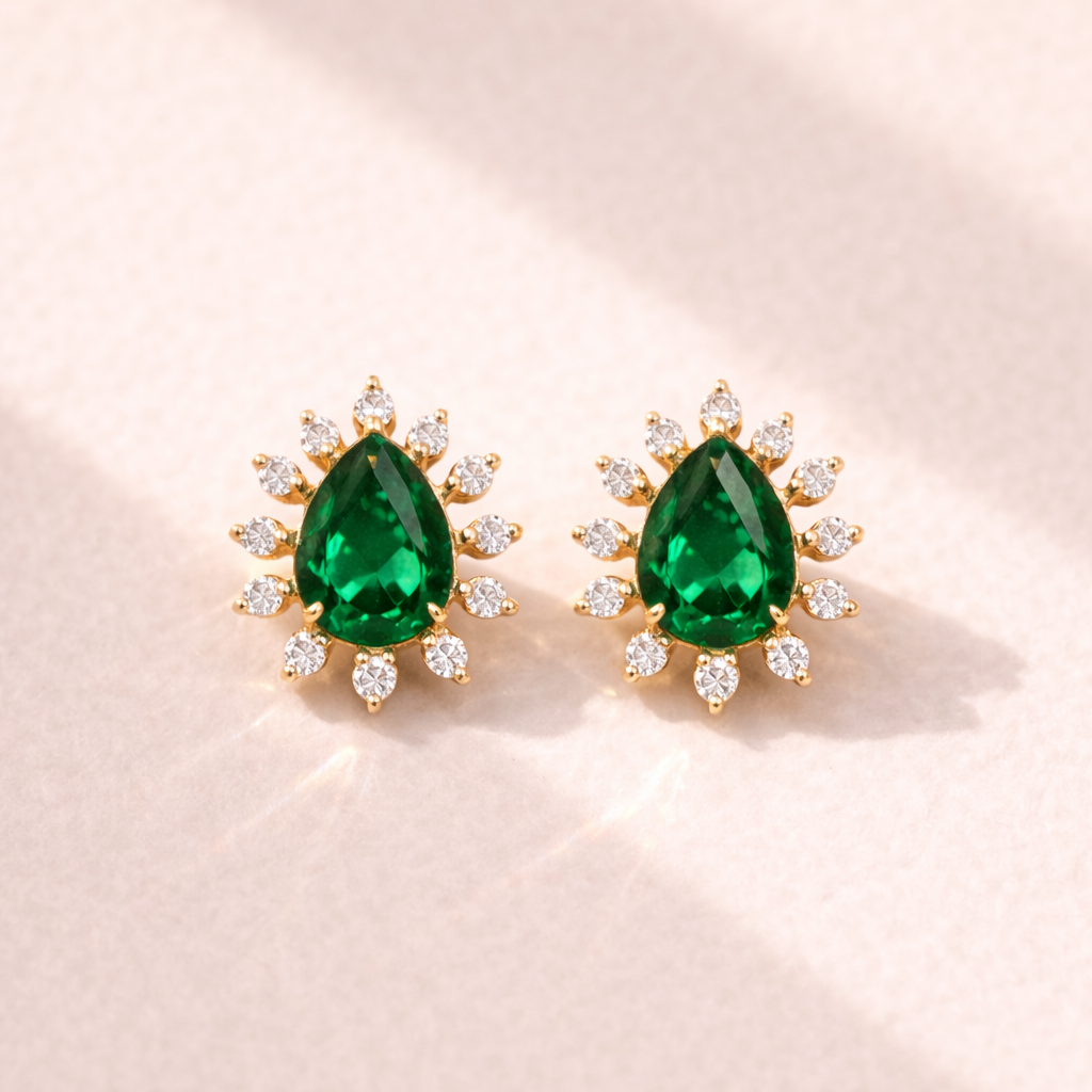 Heera Panna Studs