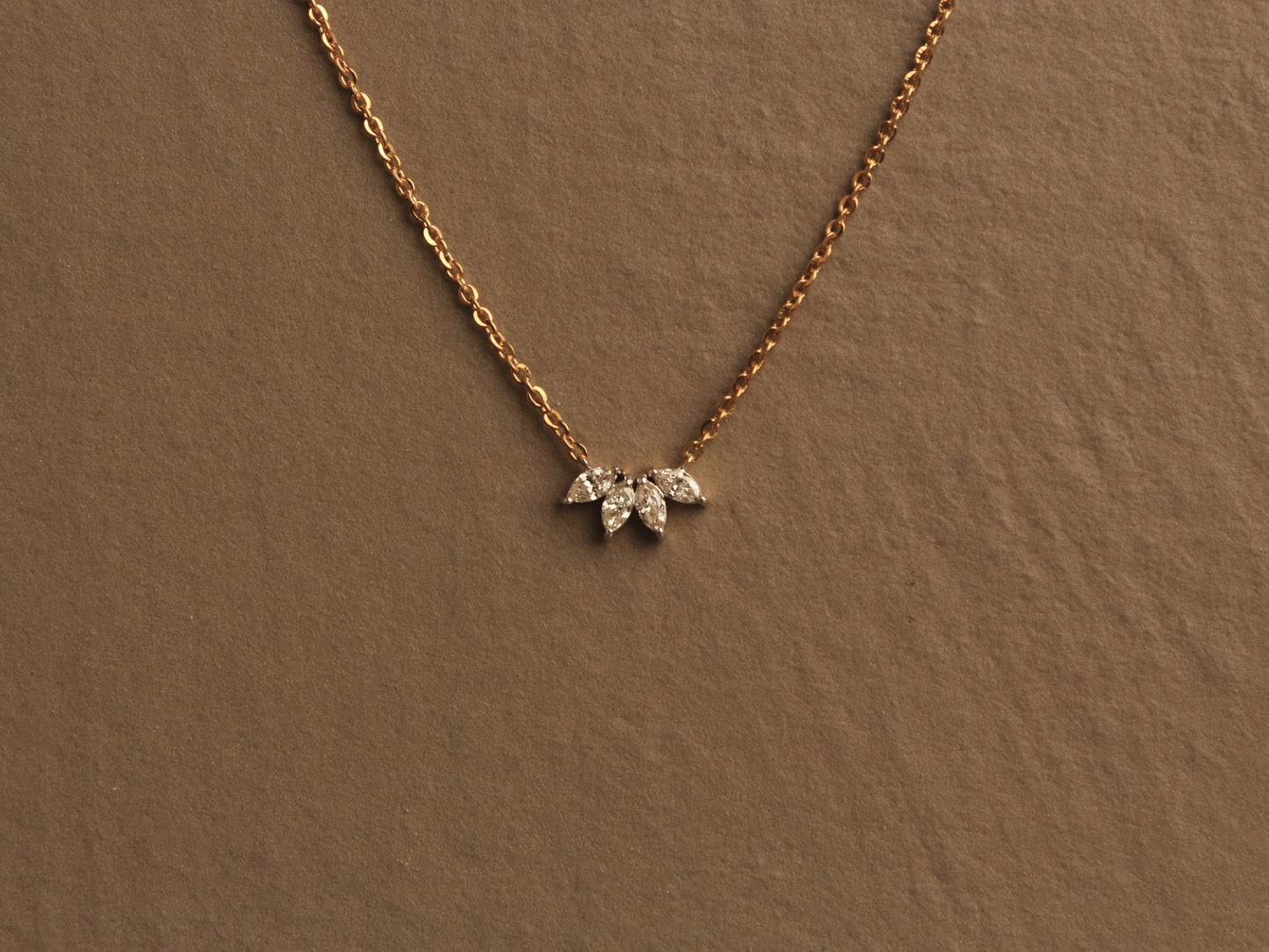Lotus diamond necklace
