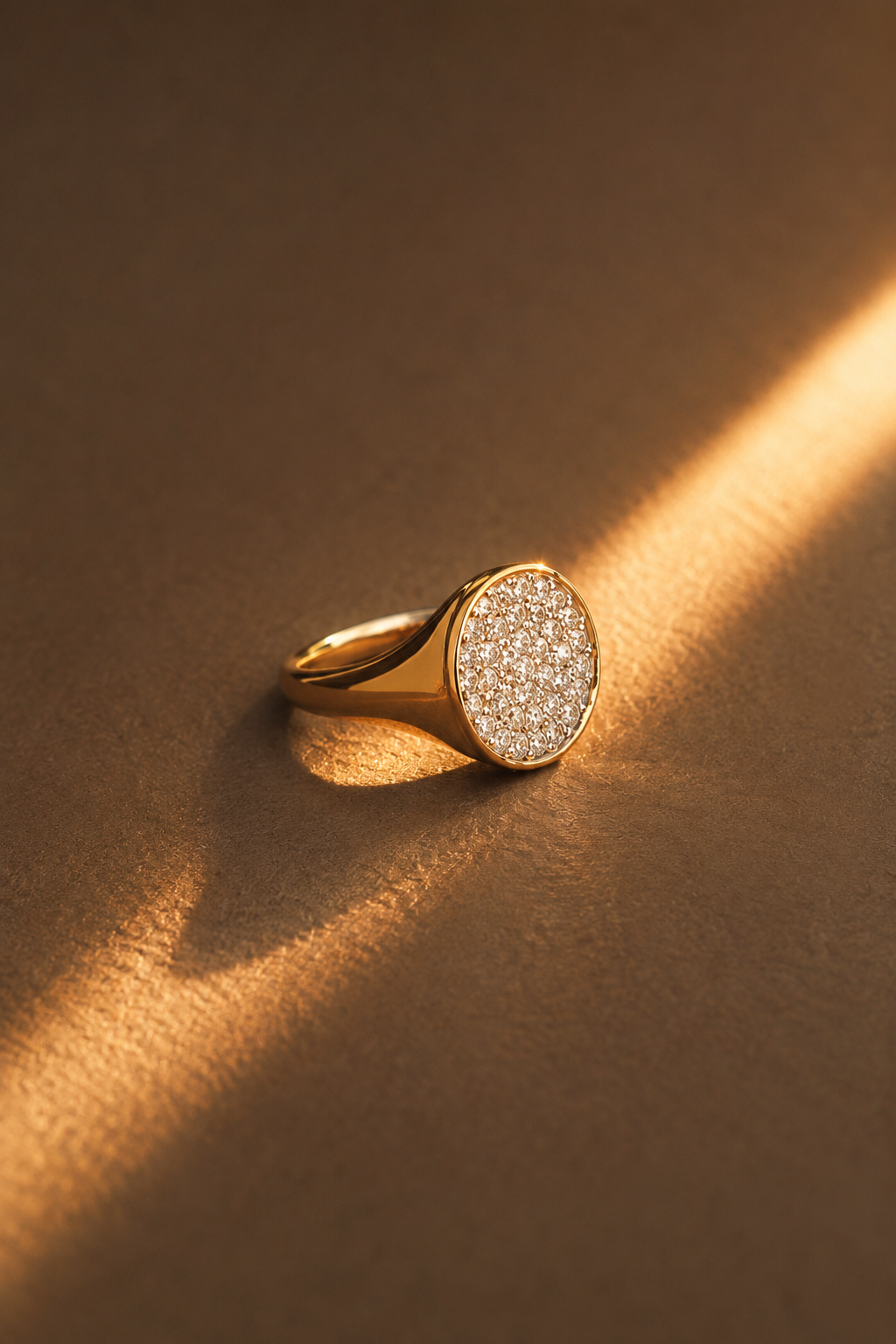 Pavé Diamond Signet Ring