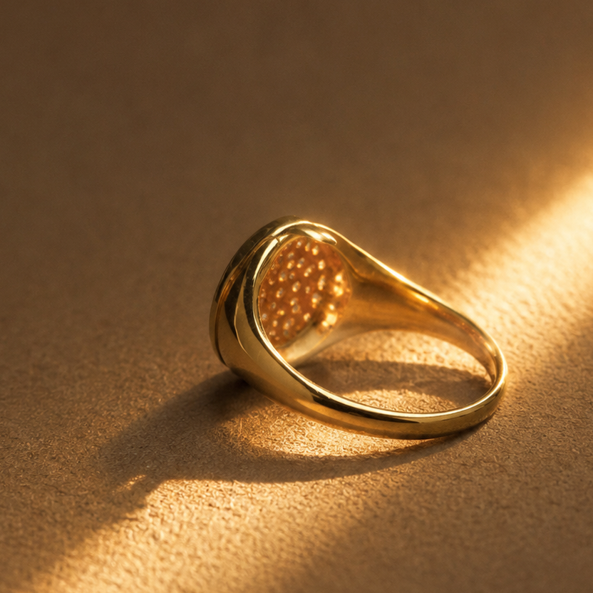 Pavé Diamond Signet Ring