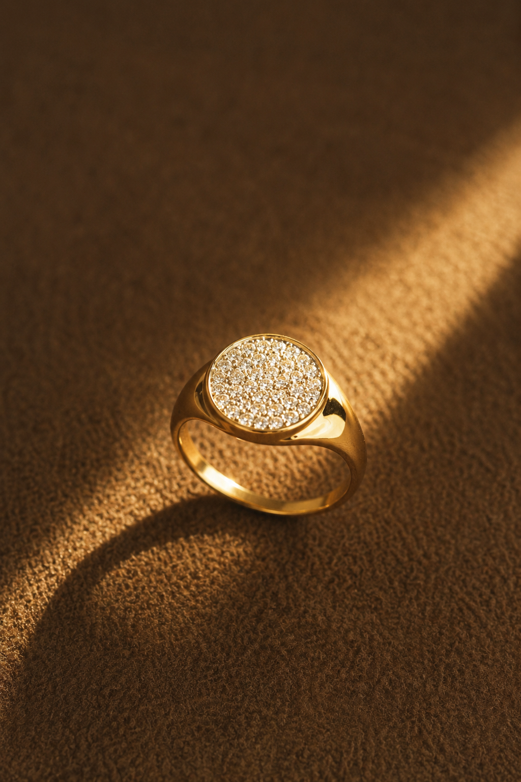 Pavé Diamond Signet Ring