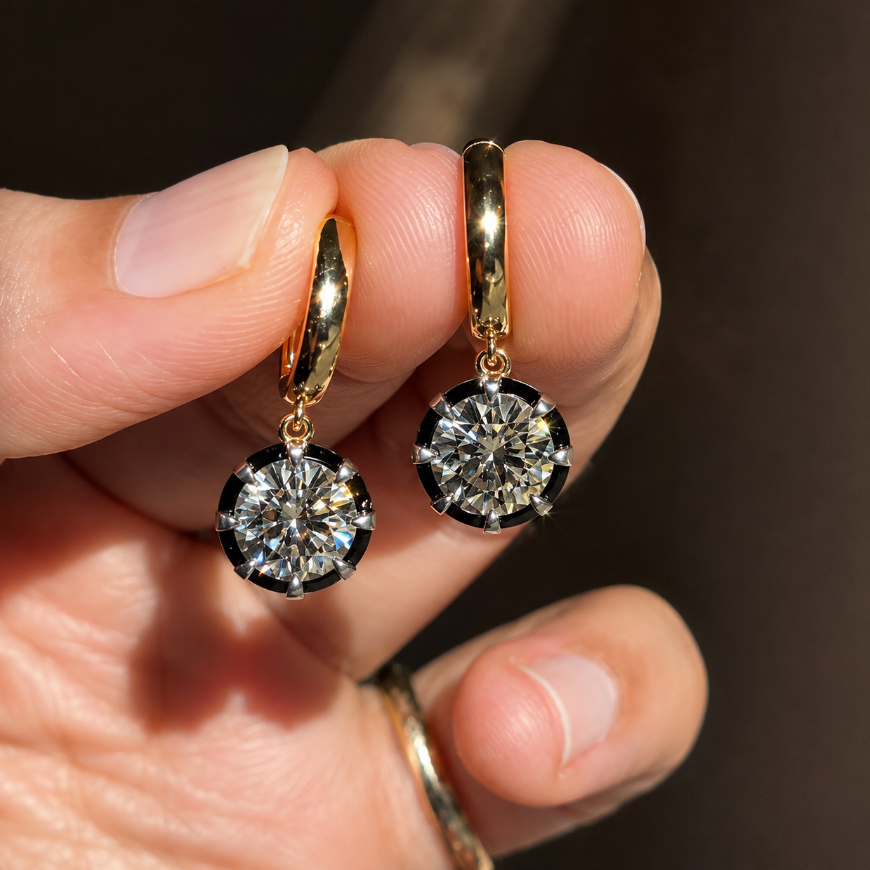 Caravan Midnight Gold Earrings