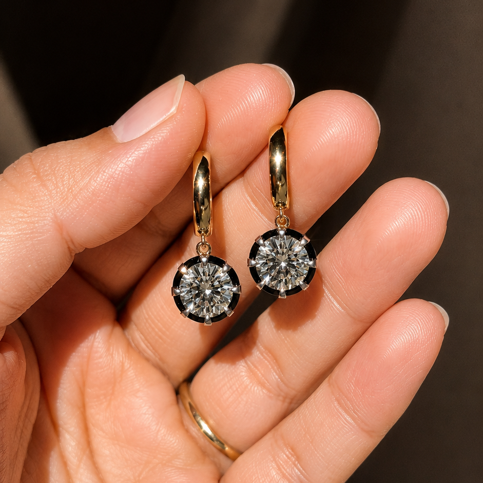 Caravan Midnight Gold Earrings