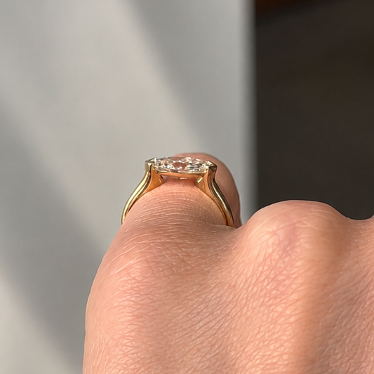 Oblique Marquise Pinky Ring