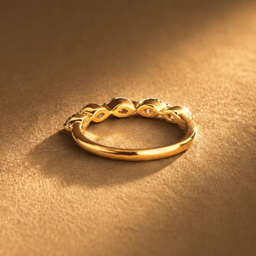 Marquise Diamond Half Eternity Band
