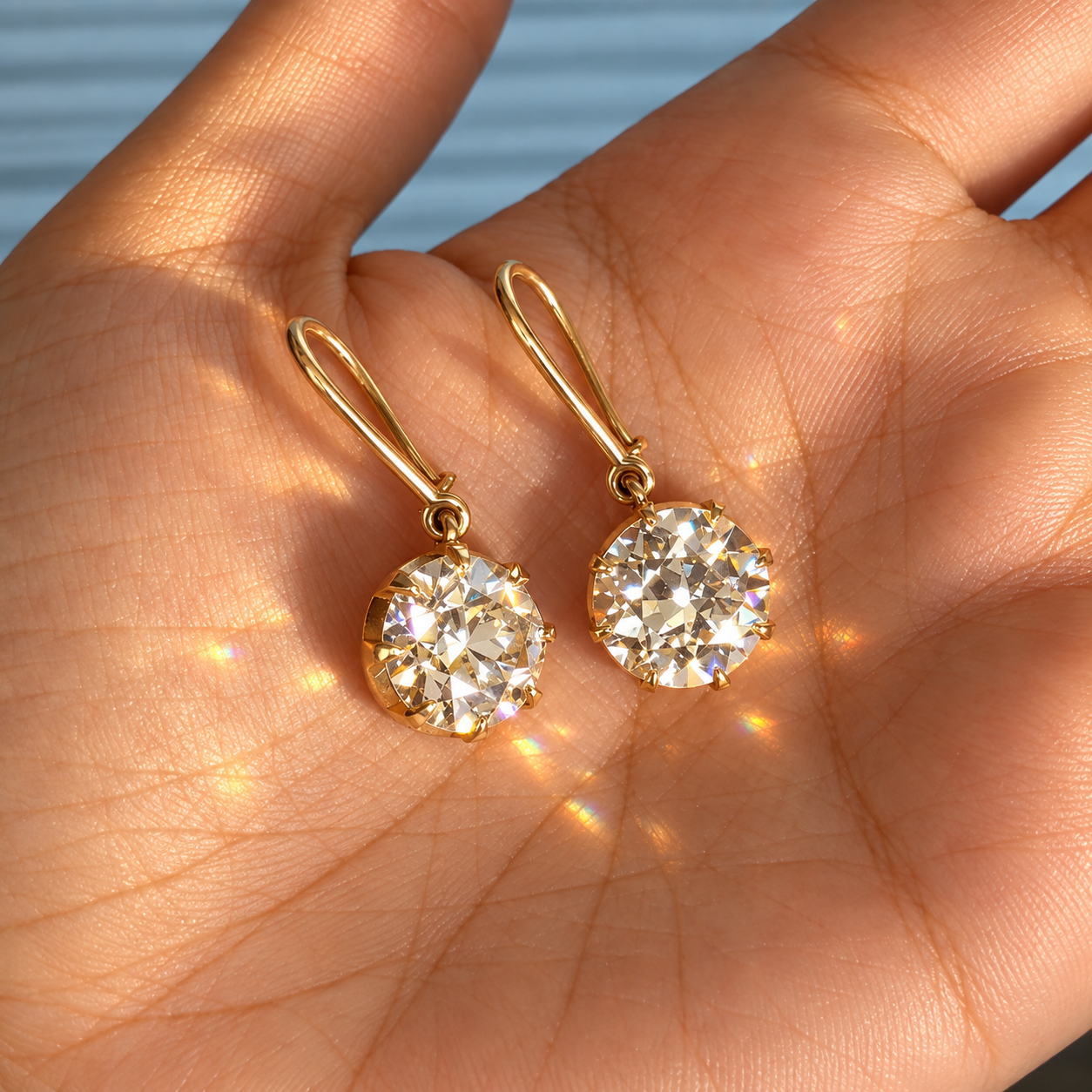Old European Diamond Drops (9-9ct)