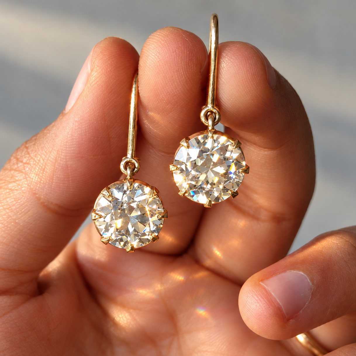 Old European Diamond Drops (9-9ct)