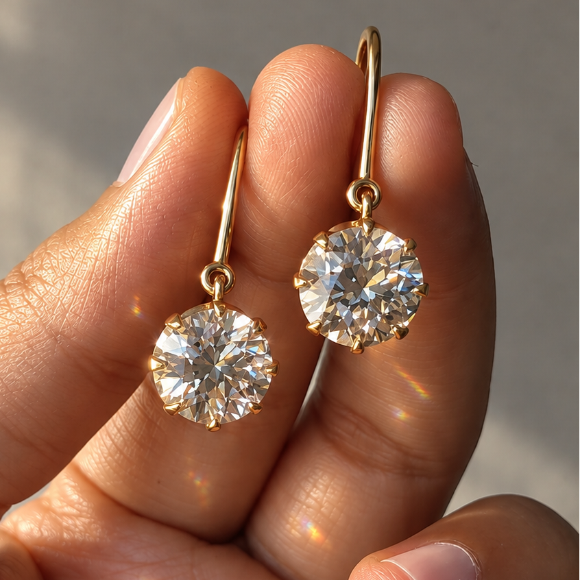 Old European Diamond Drops (9-9ct)