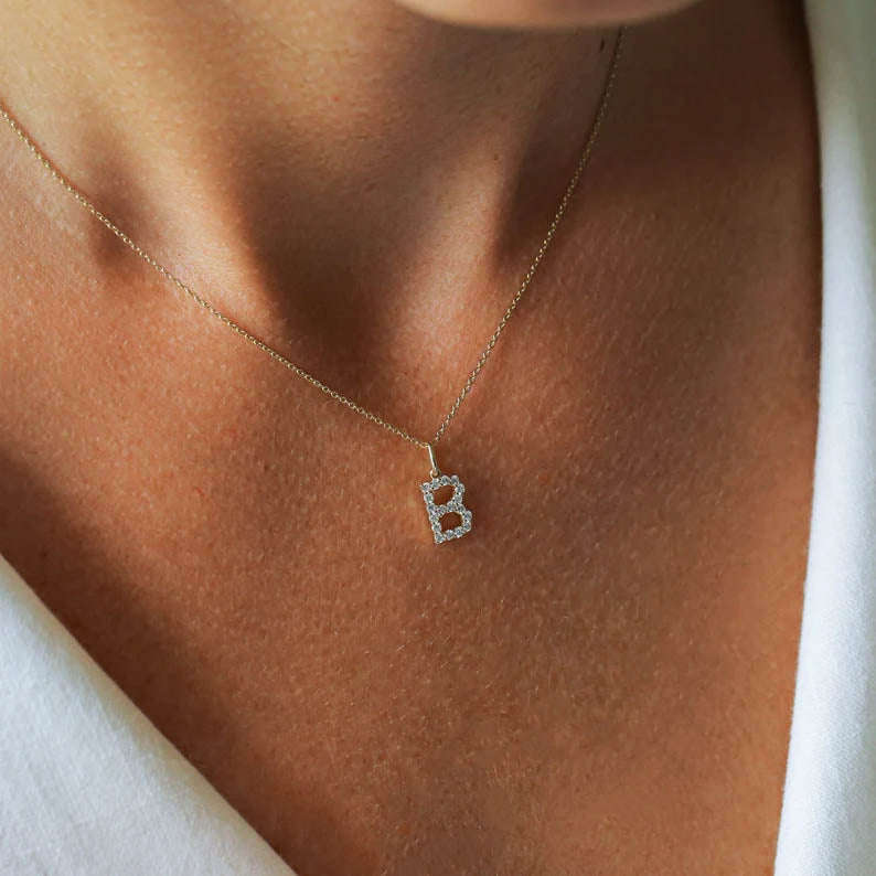 Initial Diamond Necklace