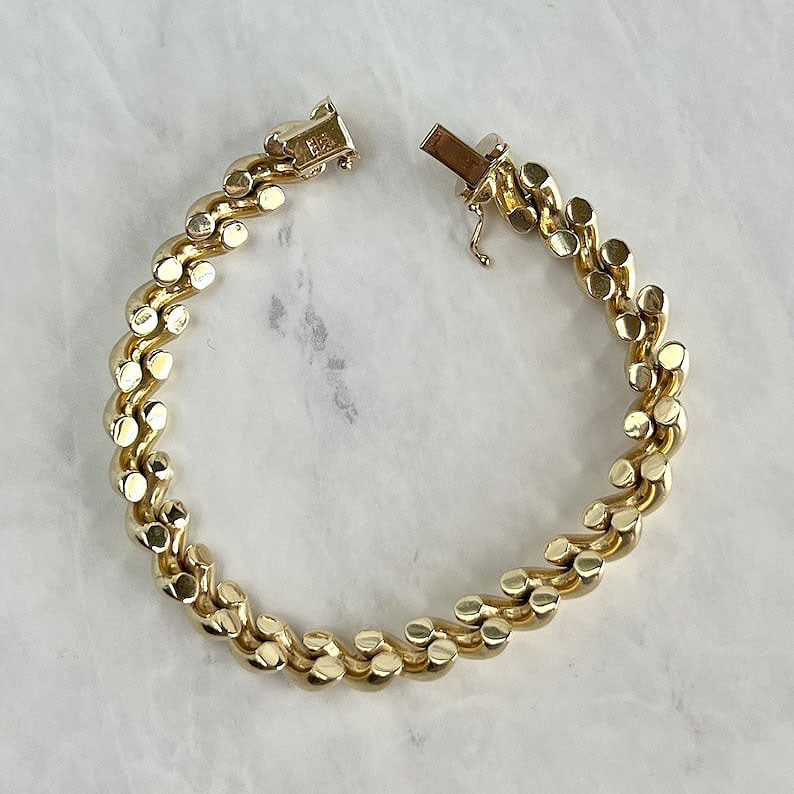 Vintage Macaroni Link Bracelet