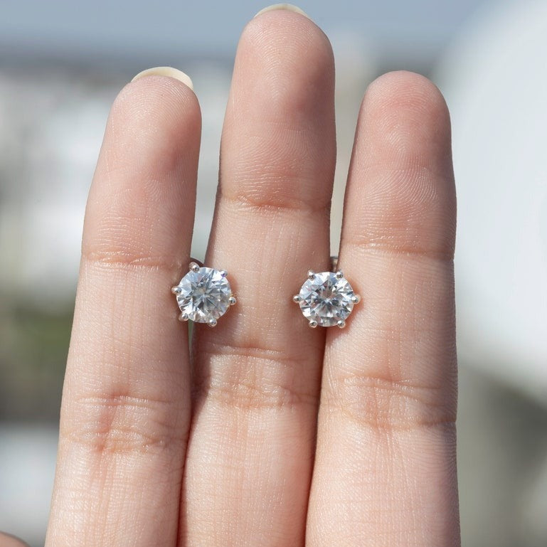2ct Solitaire Studs (1ct each)