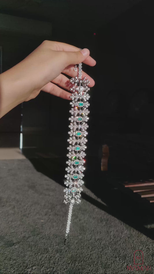 Blanc & Verde Convertible bracelet-choker