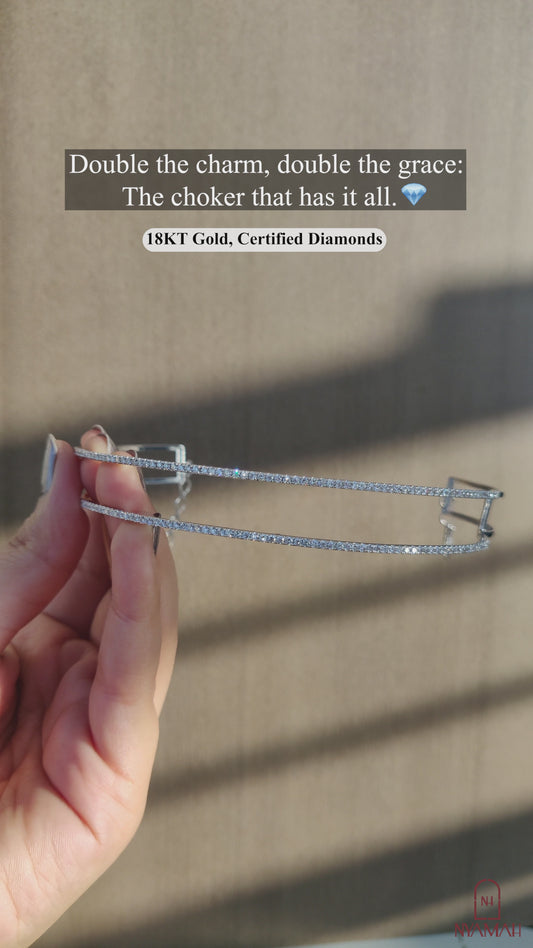 Noir diamond choker