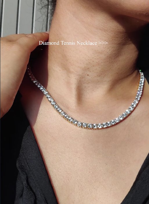 Single line necklace (0.30cts each)