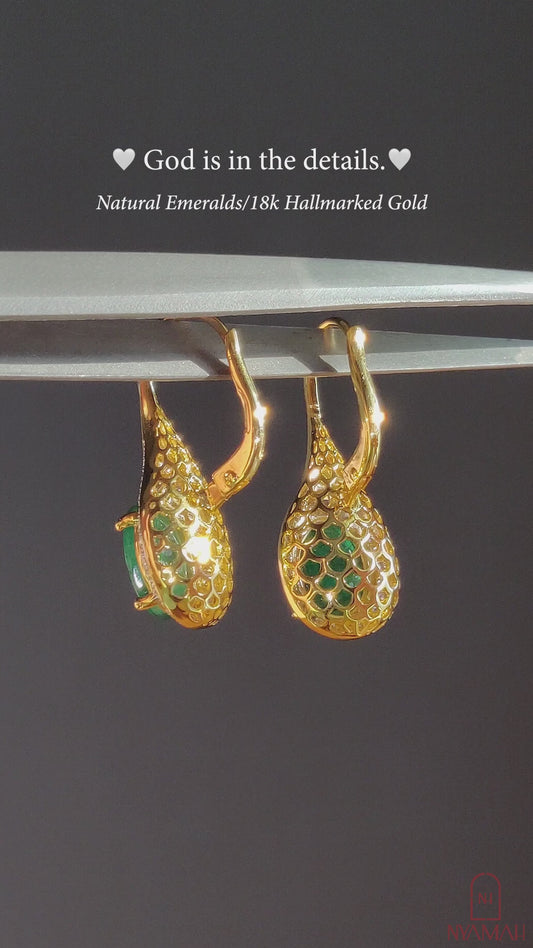 Catena emerald earrings