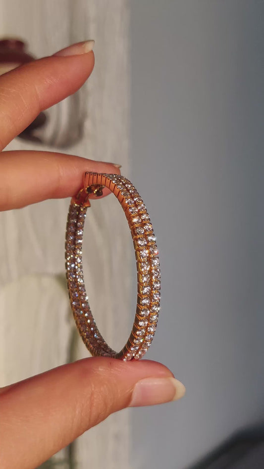 Pavé Diamond Large Hoops