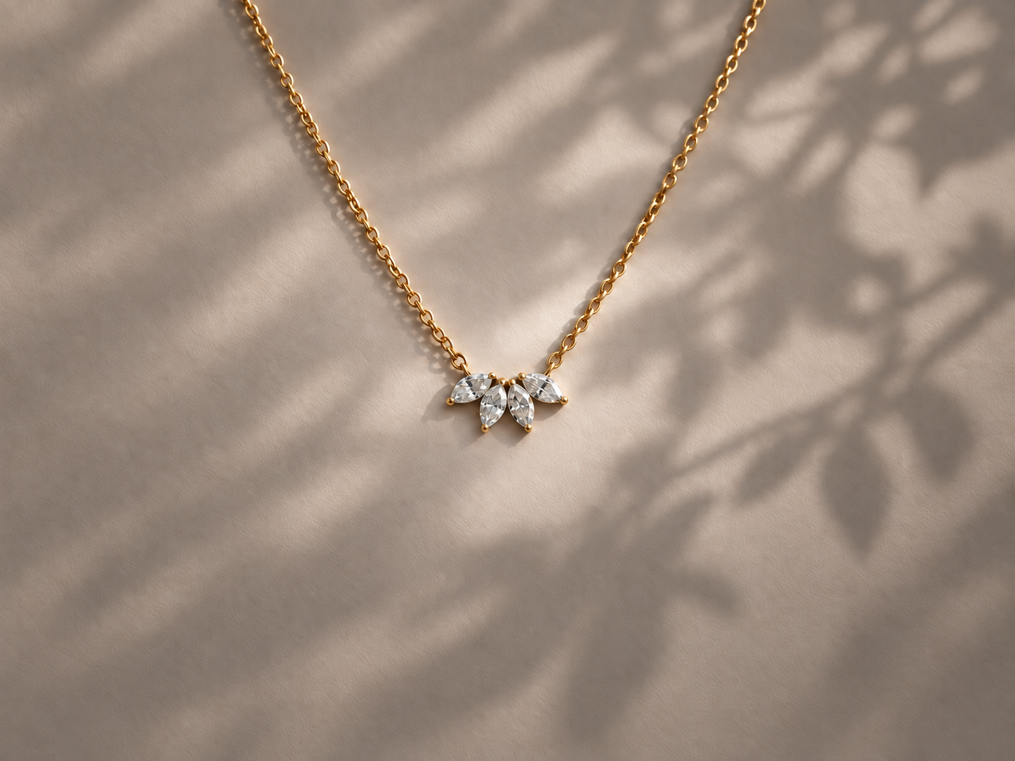 Lotus diamond necklace