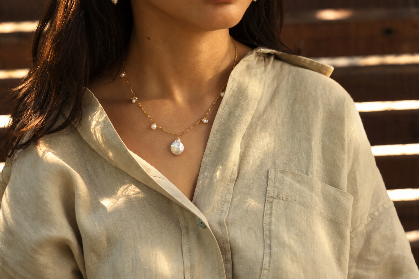 Mismatched Pearl Necklace