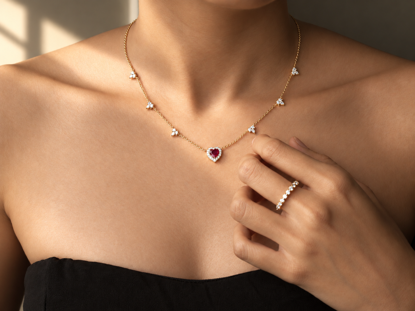 Queen of Hearts Diamond Necklace