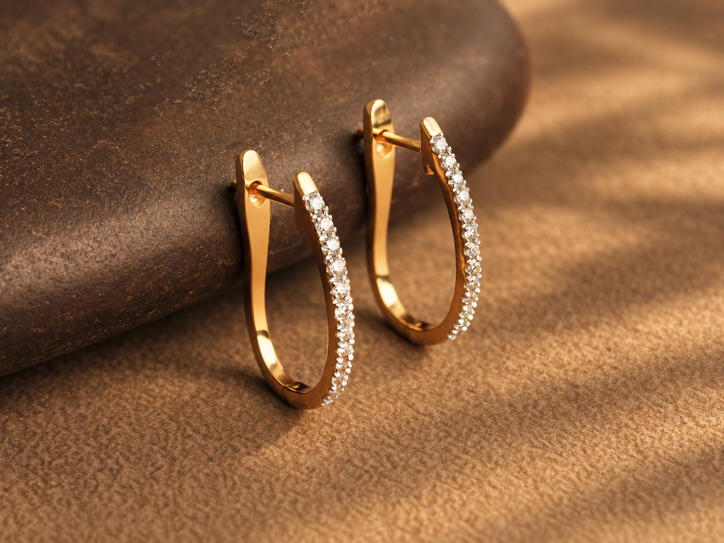 Diamond Hoop Earrings