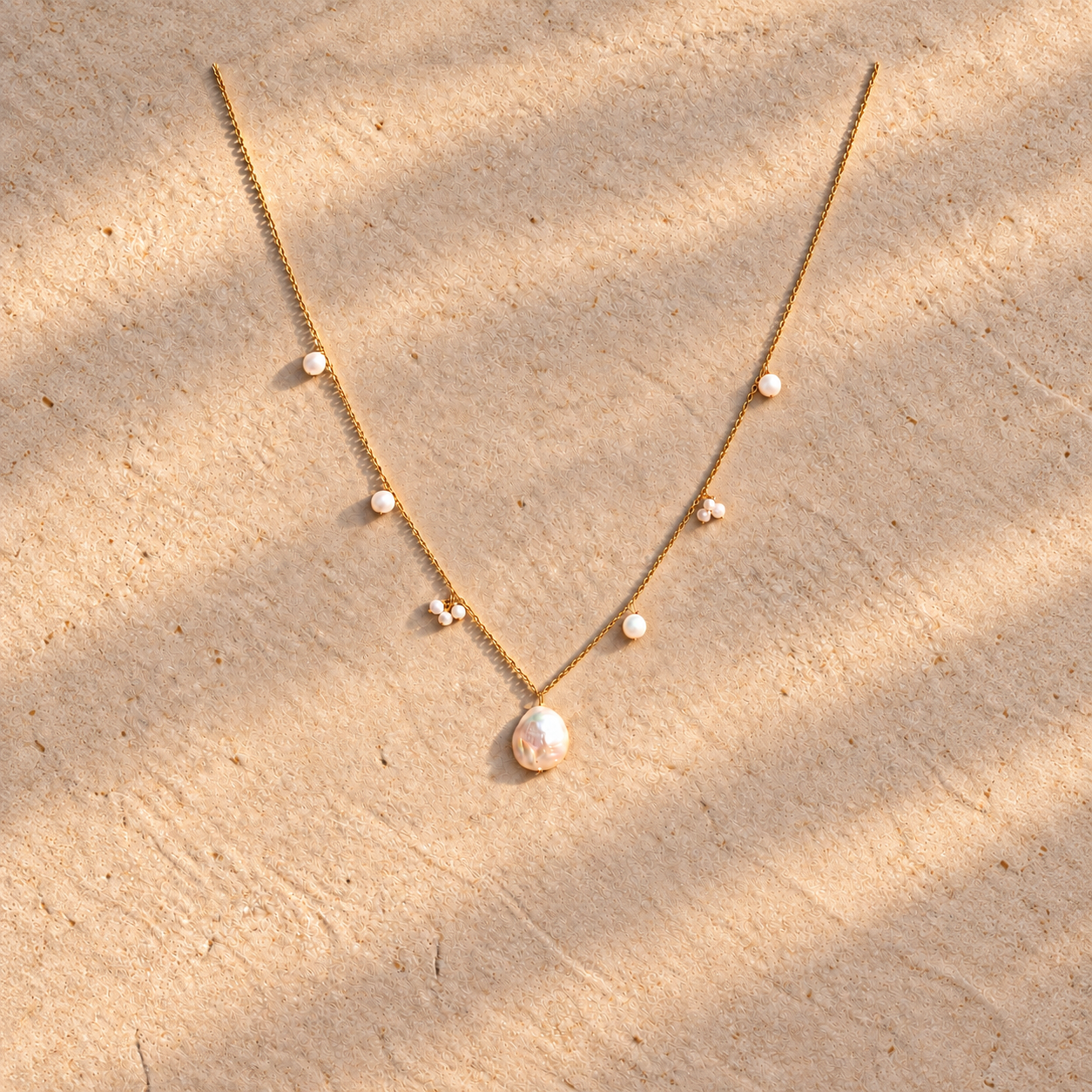 Mismatched Pearl Necklace