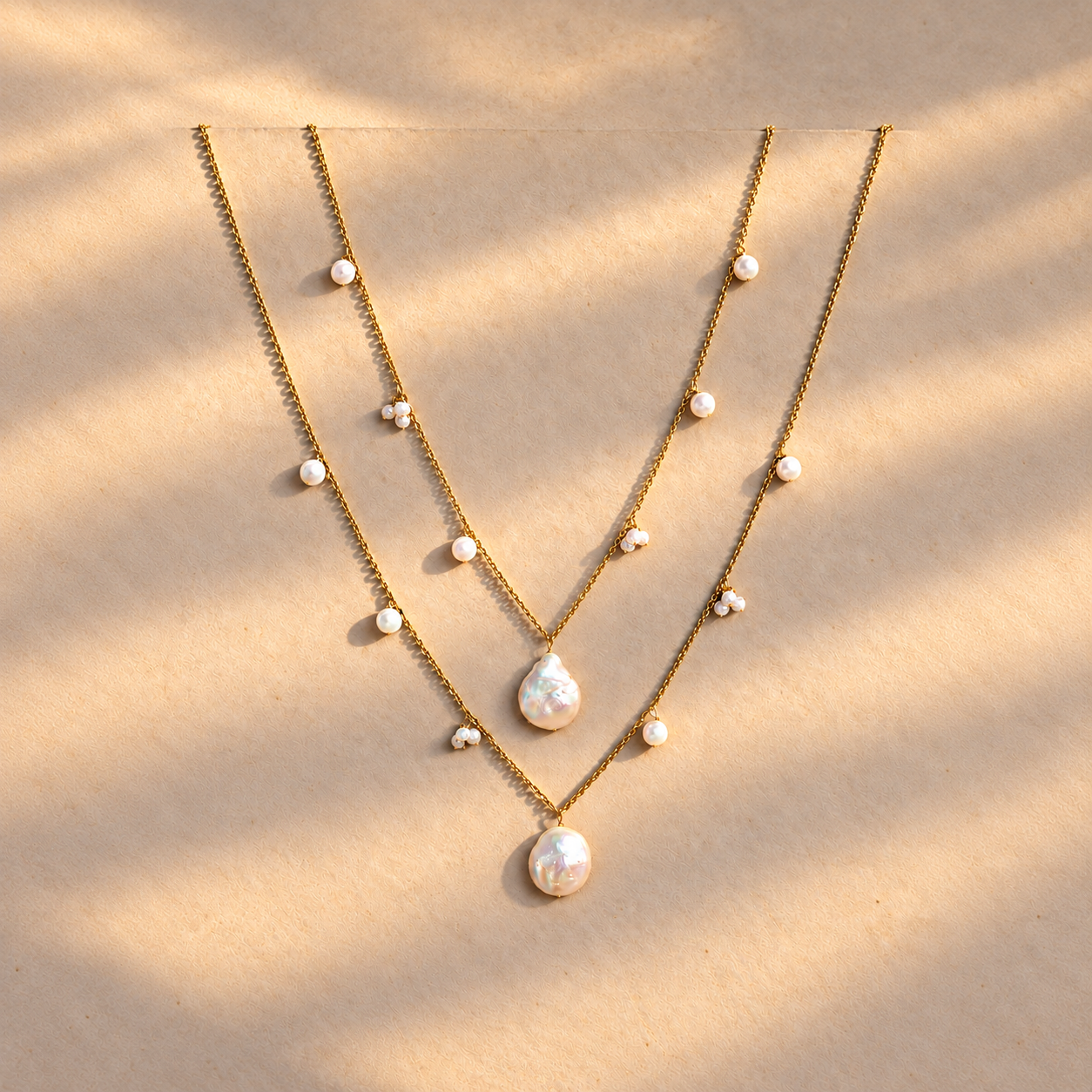 Mismatched Pearl Necklace