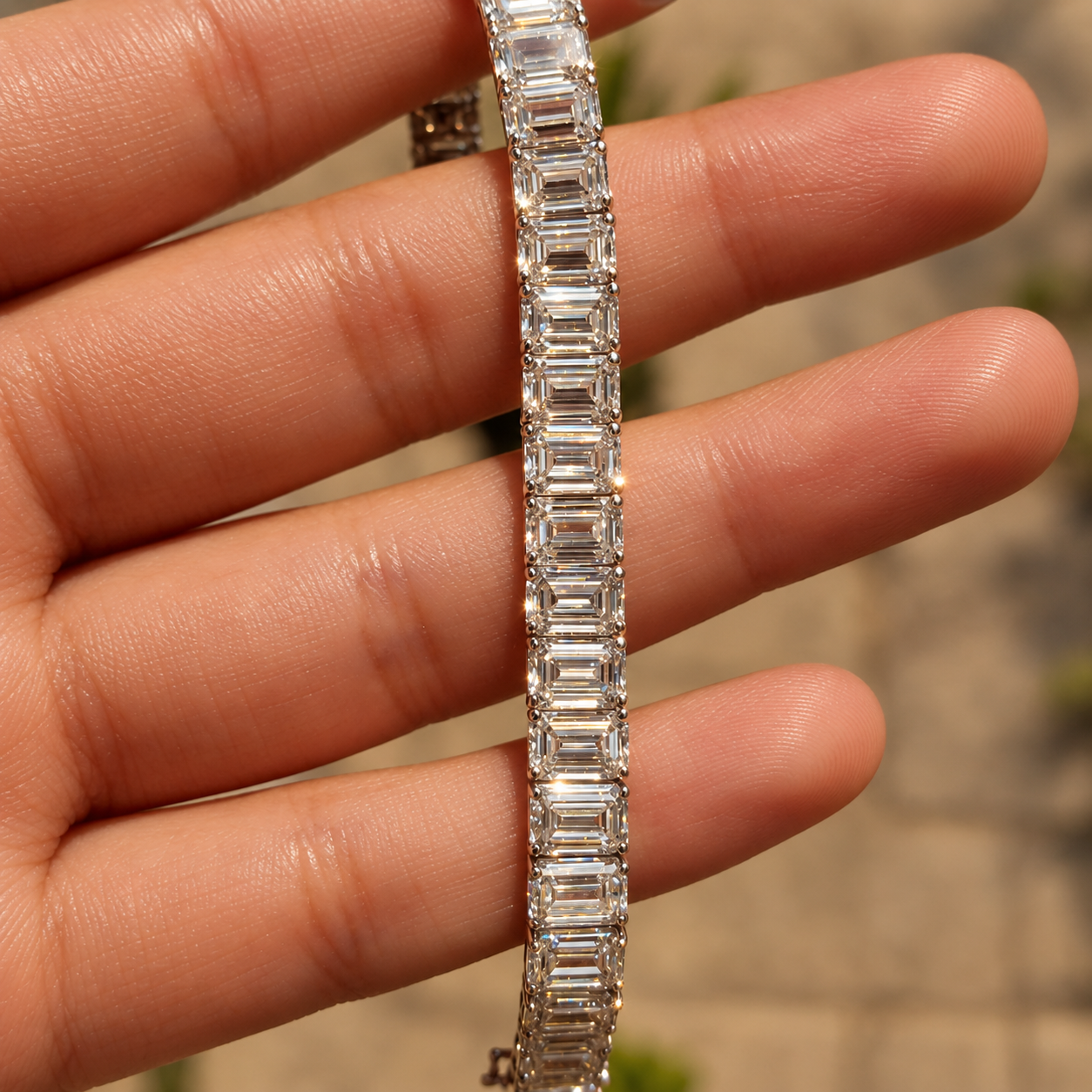 Emerald Ligne Tennis Bracelet