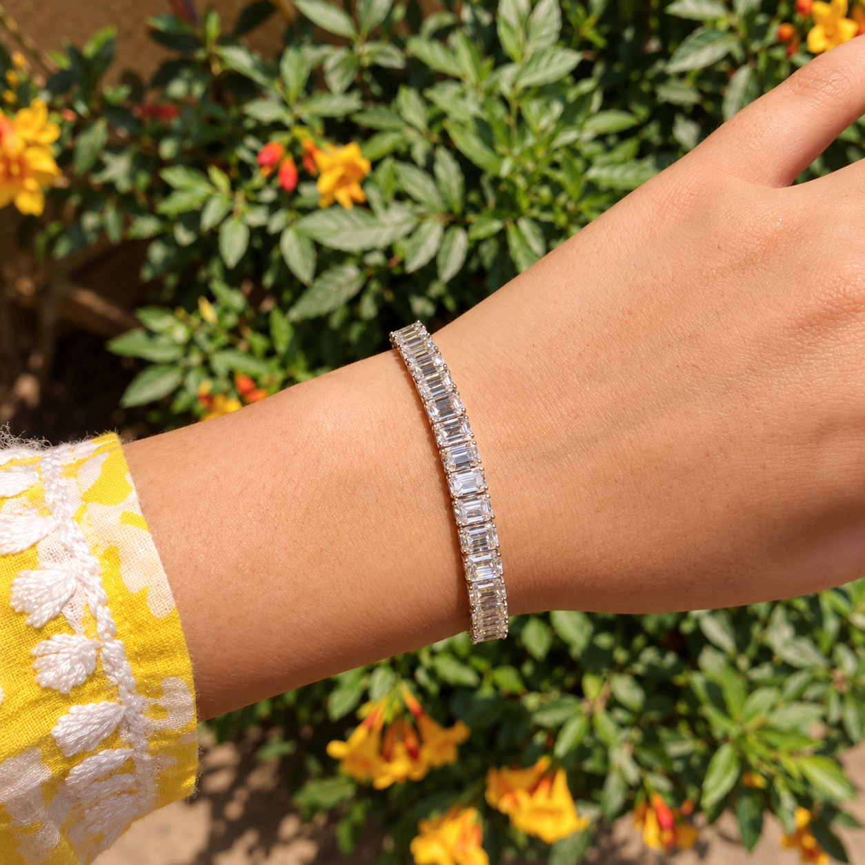 Emerald Ligne Tennis Bracelet