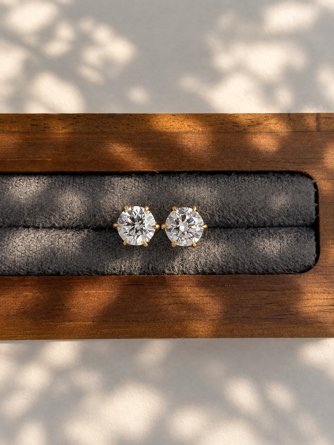 2ct Solitaire Studs (1ct each)