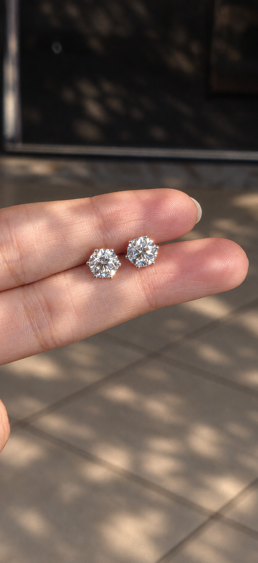 2ct Solitaire Studs (1ct each)