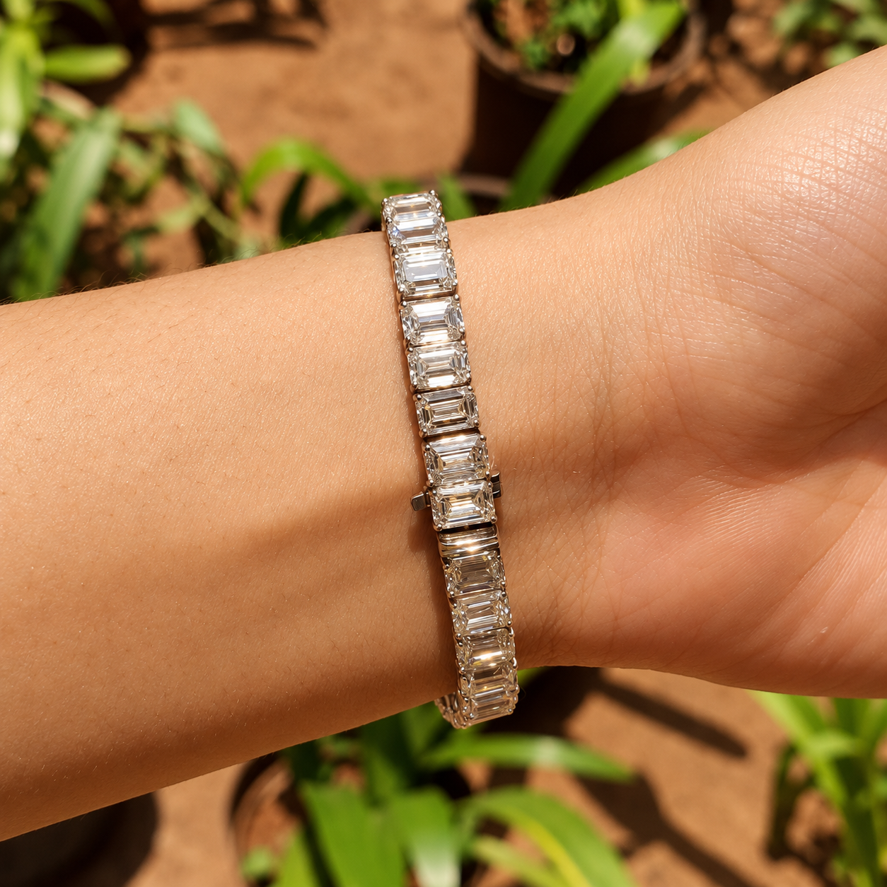 Emerald Ligne Tennis Bracelet