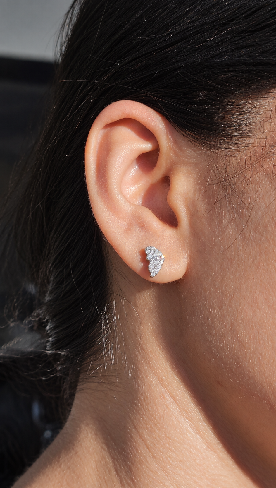Three Way Diamond Butterfly Earrings