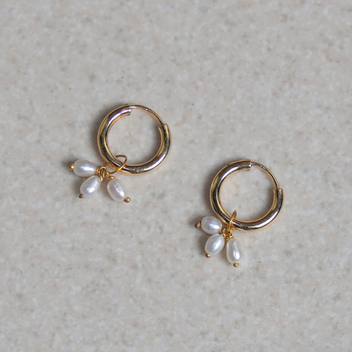 Mini Pearl Hoops