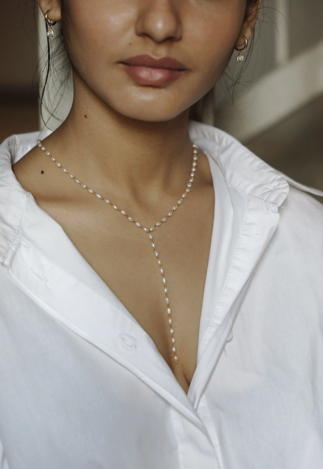 Pearlie Lariat Necklace