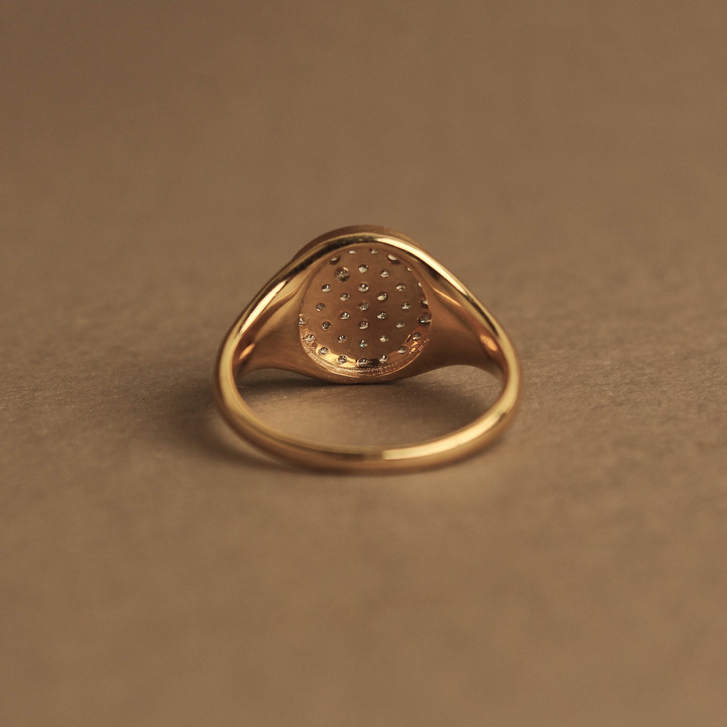 Pavé Diamond Signet Ring