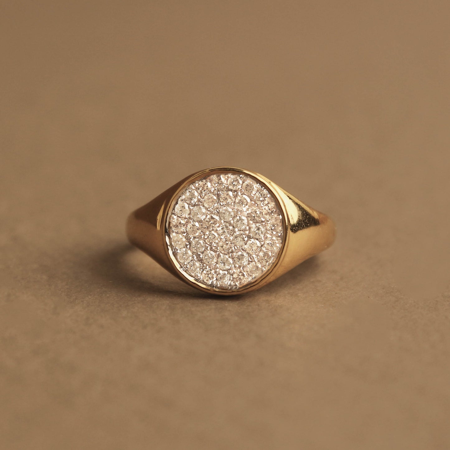 Pavé Diamond Signet Ring