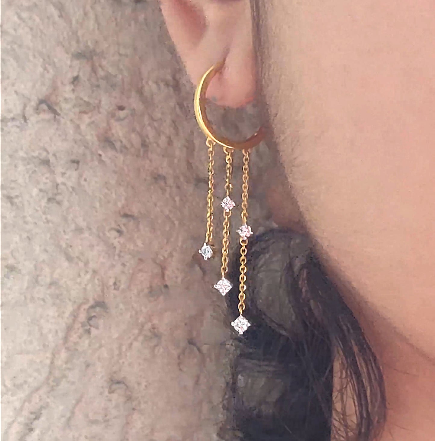 Diamond Waterflow Earrings