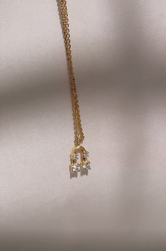 Double Dangle Diamond Necklace