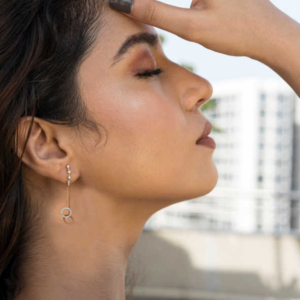 Celestial Halo Diamond Earrings