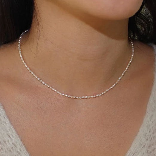 Delilah Rice Pearl Choker