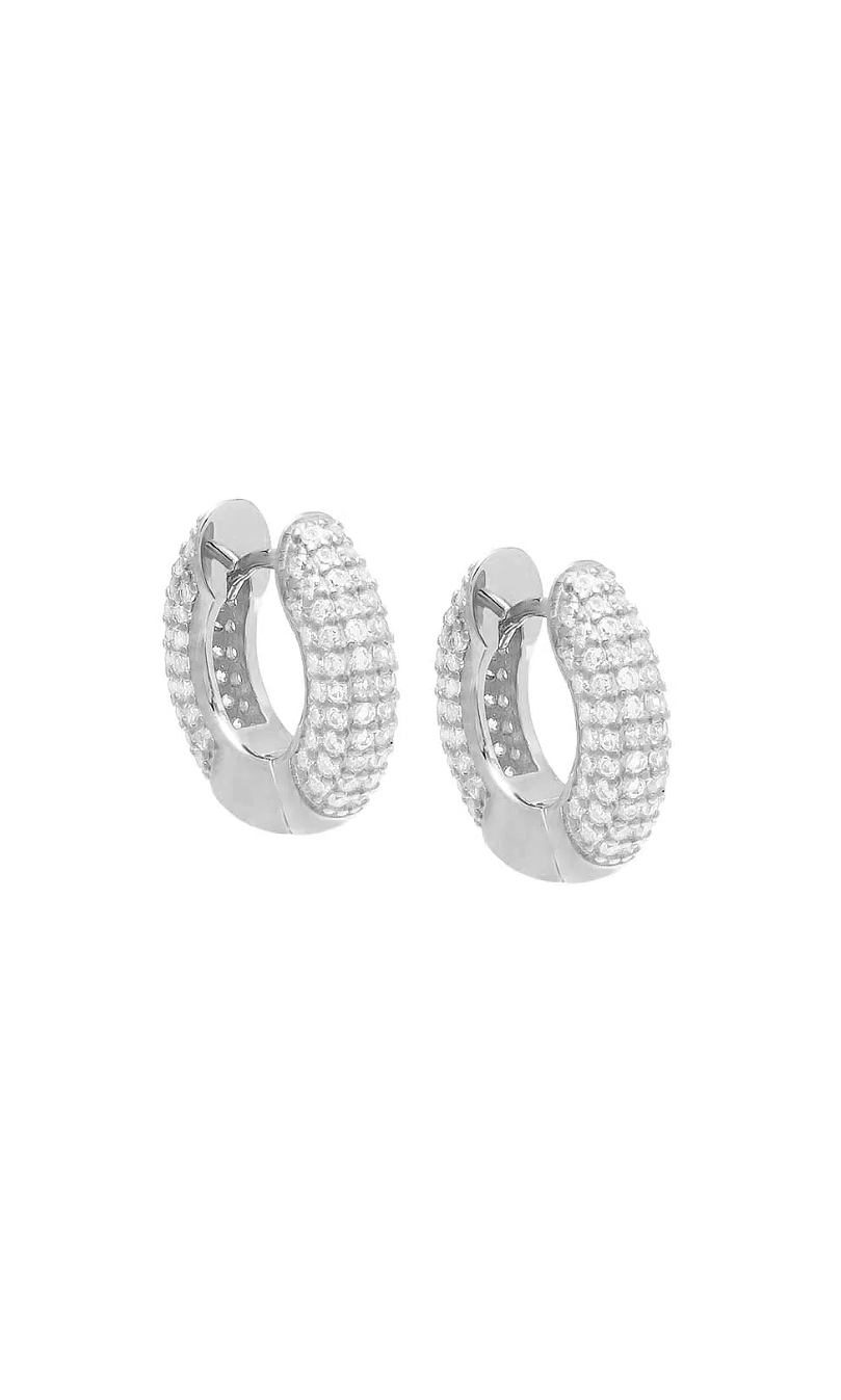 Chunky Diamond Huggie Hoops (Small)