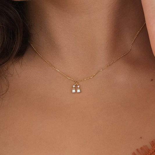 Double Dangle Diamond Necklace