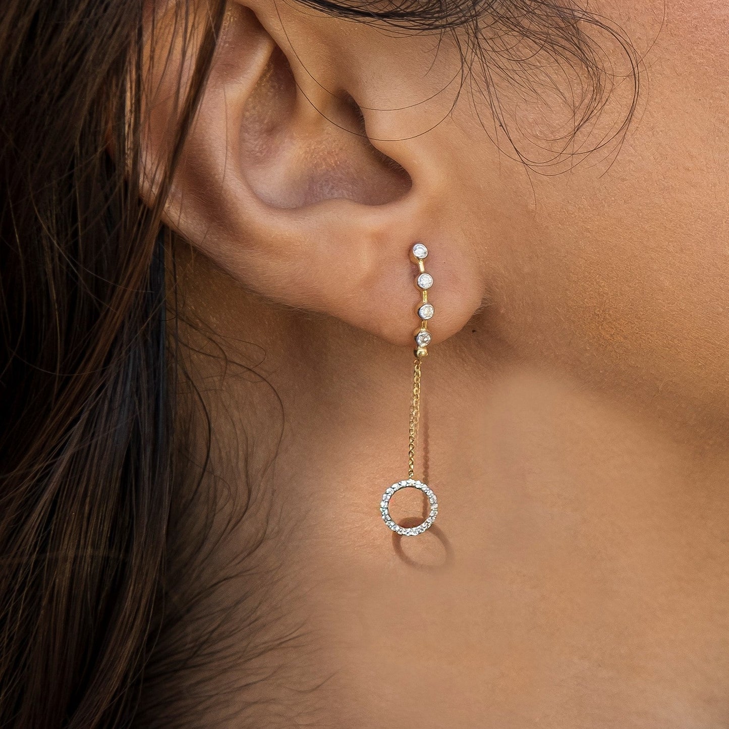 Celestial Halo Diamond Earrings