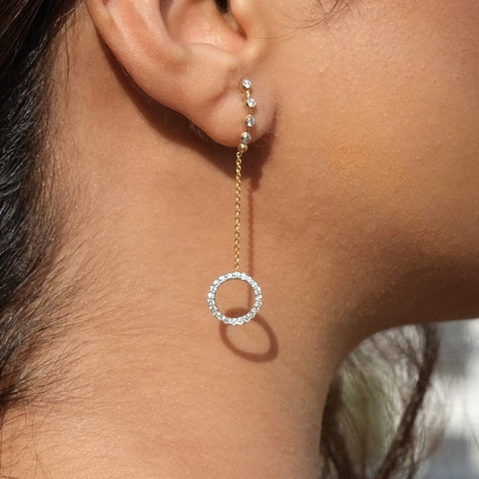 Celestial Halo Diamond Earrings