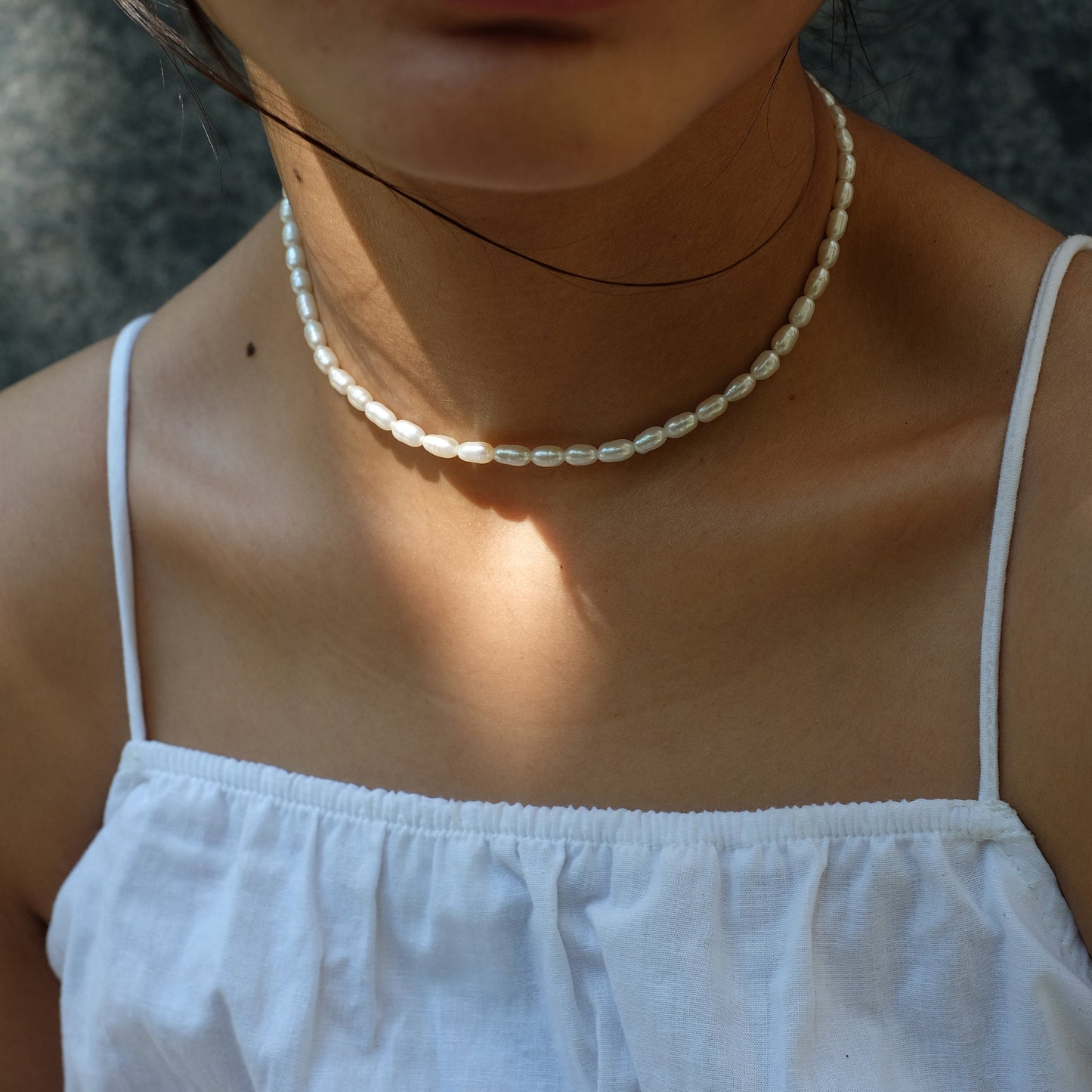 Delilah Rice Pearl Choker