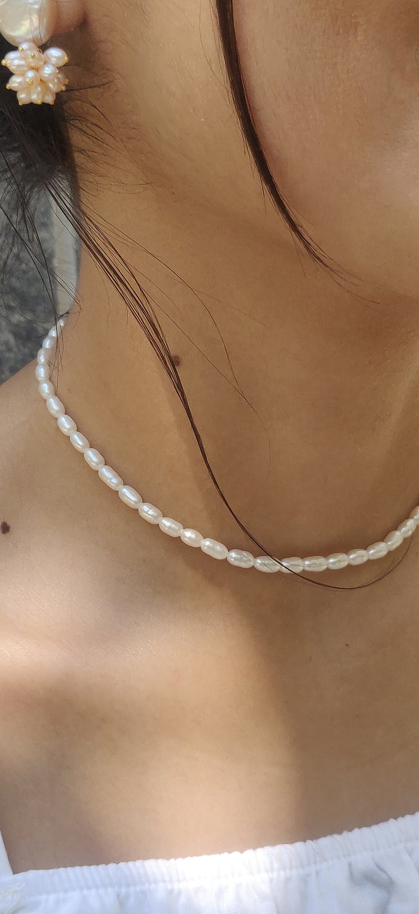 Delilah Rice Pearl Choker