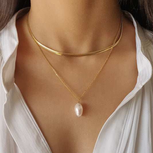 Pellet Pearl Necklace