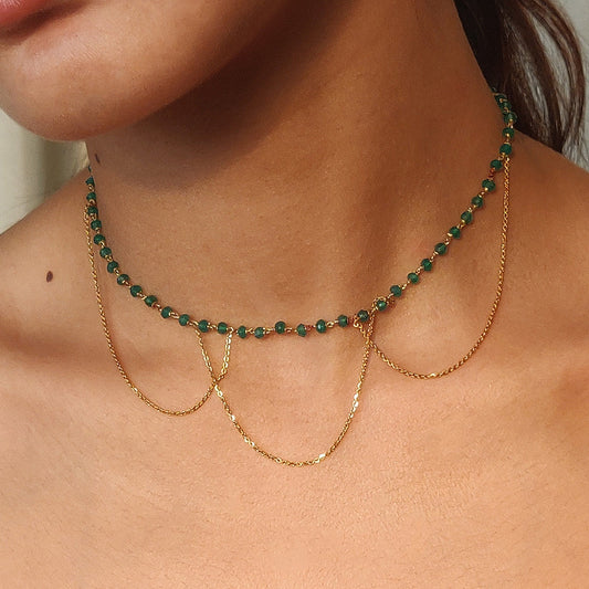 Green Onyx Choker