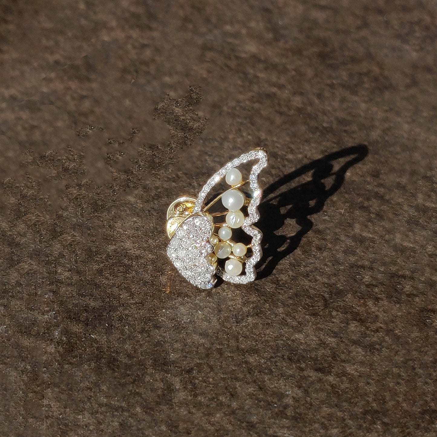 Three Way Diamond Butterfly Earrings